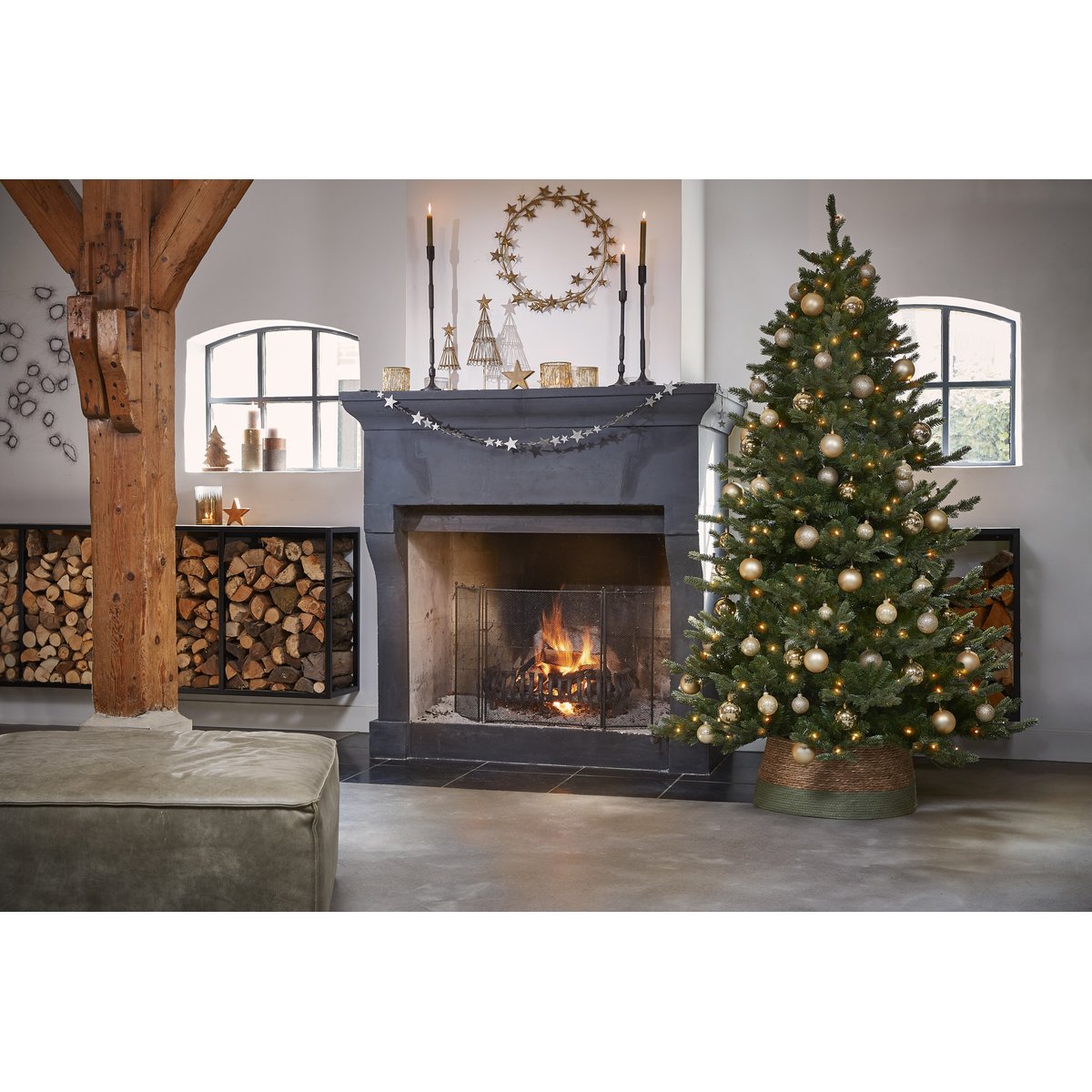 Sapin de Noël artificiel H215 cm SHERWOOD vert, TRIUMPH TREE