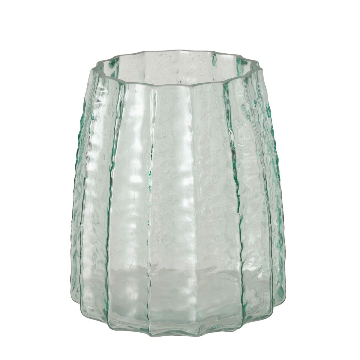 Vase classique en verre laqué bleu 18x18x20cm bleu, WADIGA