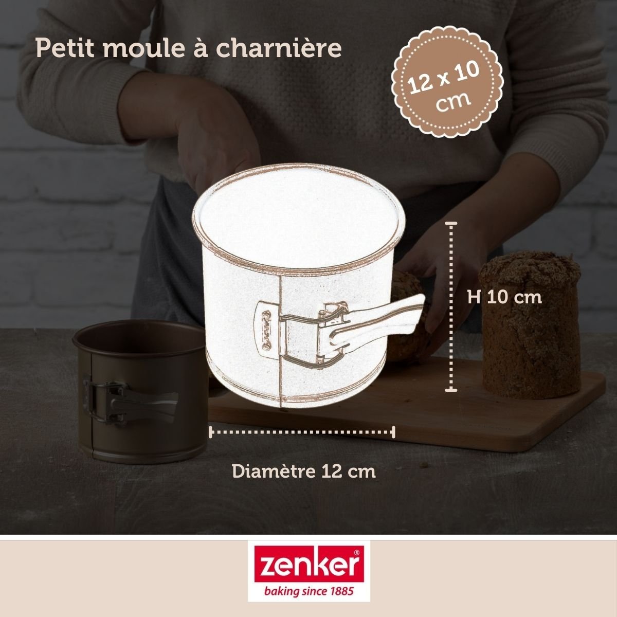 Set de 5 ustensiles de pâtisserie moule à gâteaux MOJAVE GOLD or, ZENKER