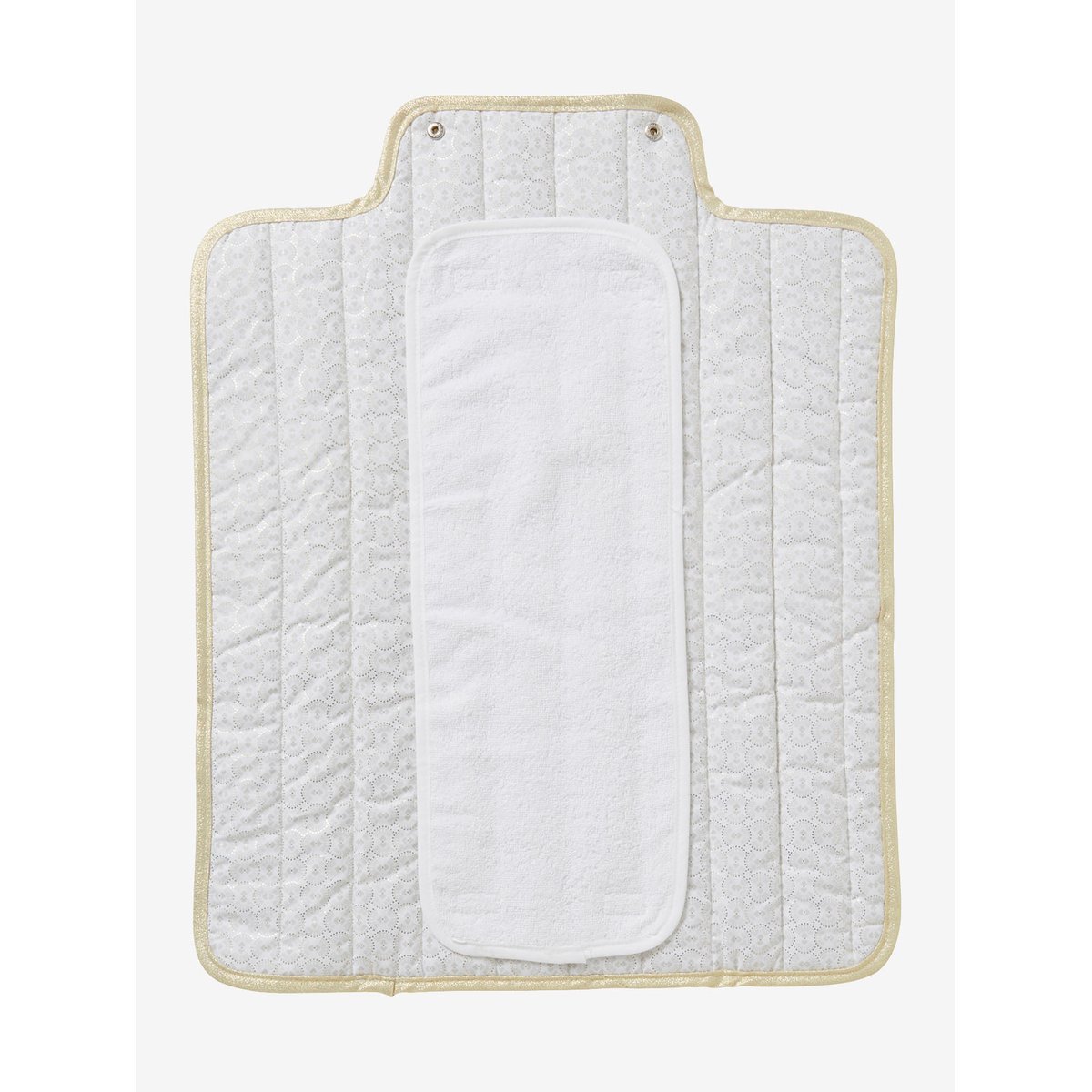 Lot de 2 serviettes de rechange pour tapis à langer nomade blanc, VERTBAUDET