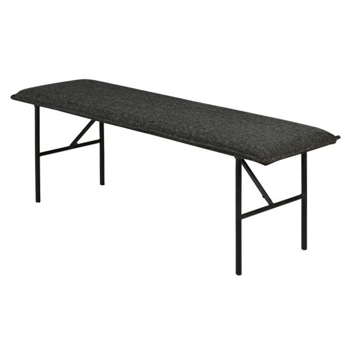 Banc velours noir gris foncé, ZAGO