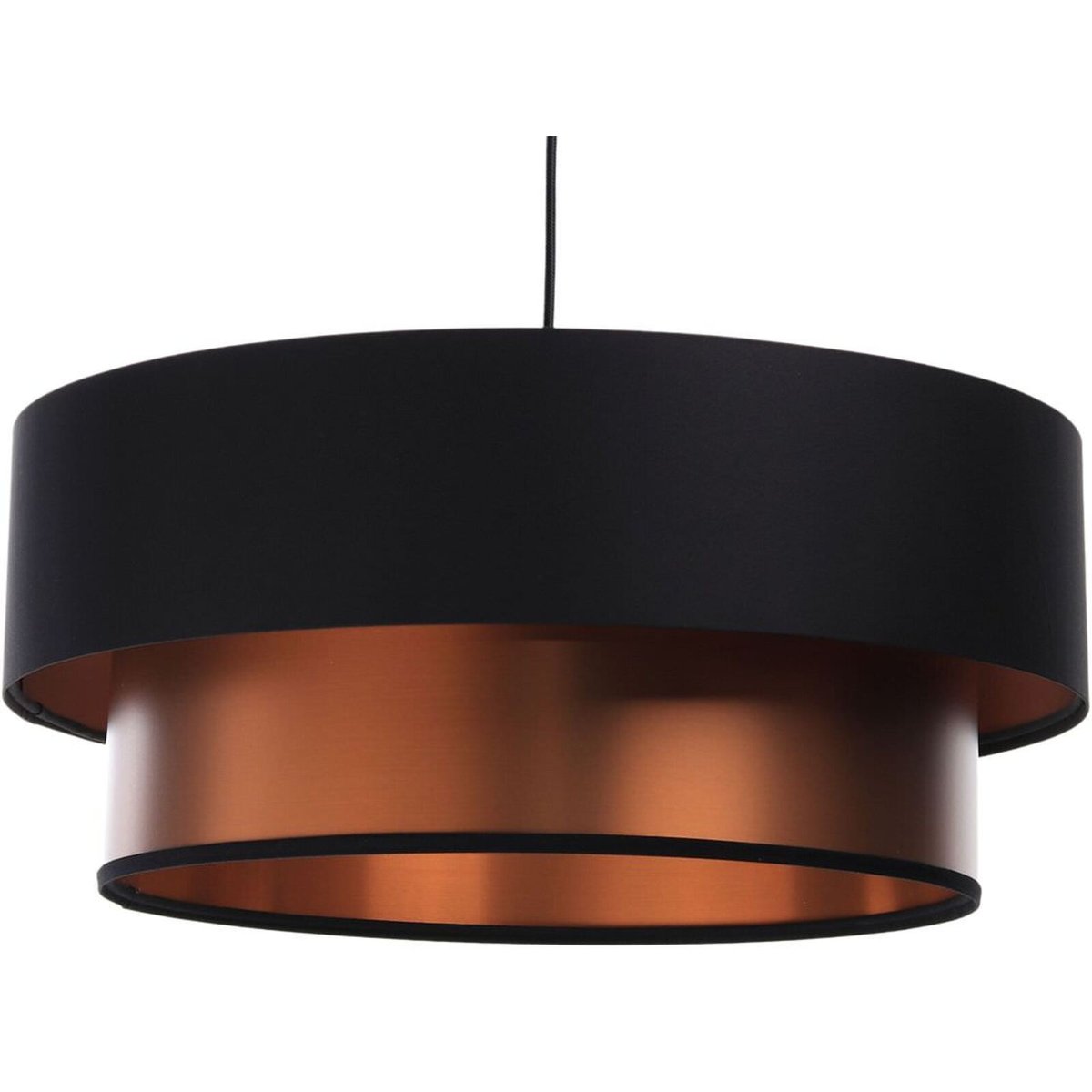 Suspension en tissu, DUO ÉLÉGANT satin noir intérieur cuivré satiné, BPS KONCEPT