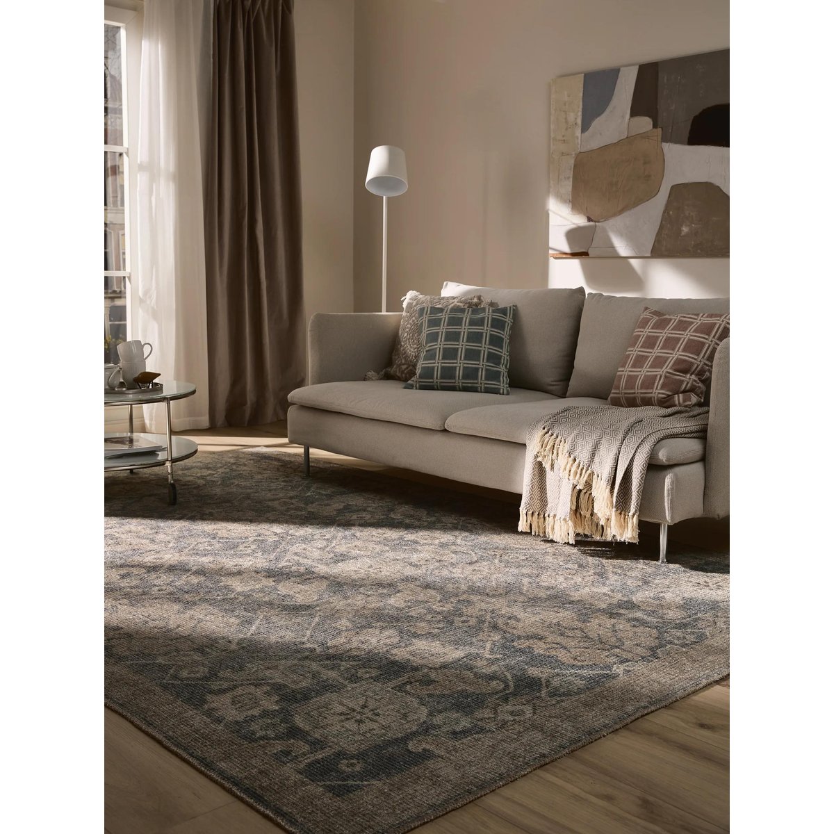 Tapis LORENZO gris foncé, BENUTA