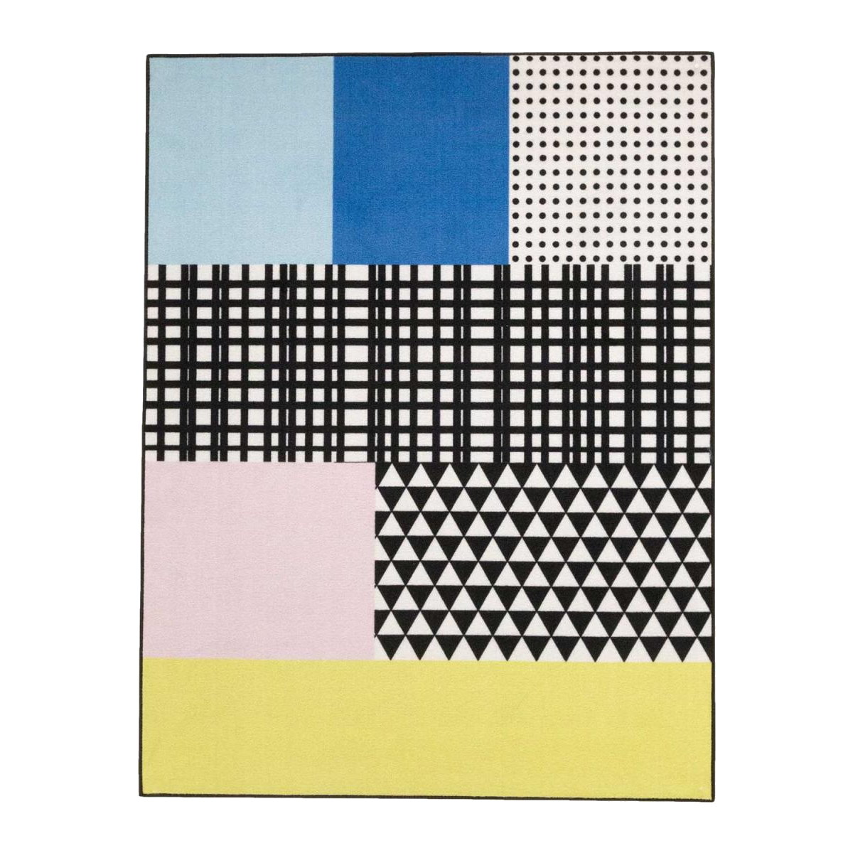 Tapis enfant tissé GRID multicolore, UN AMOUR DE TAPIS