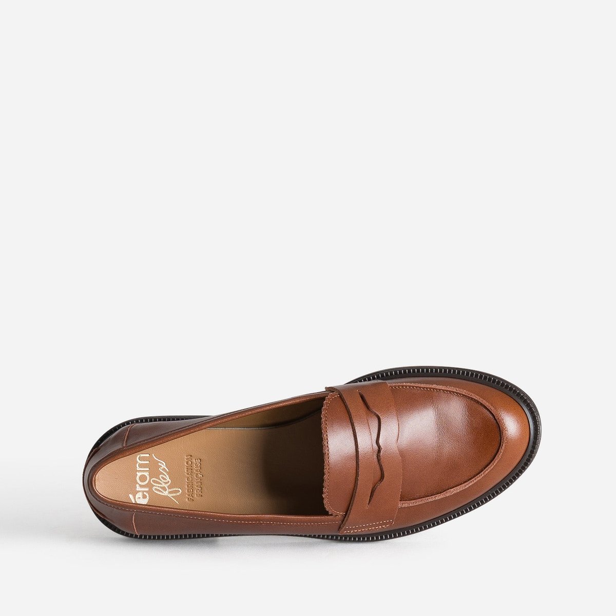 Mocassin en cuir LOUIZA cognac, ERAM