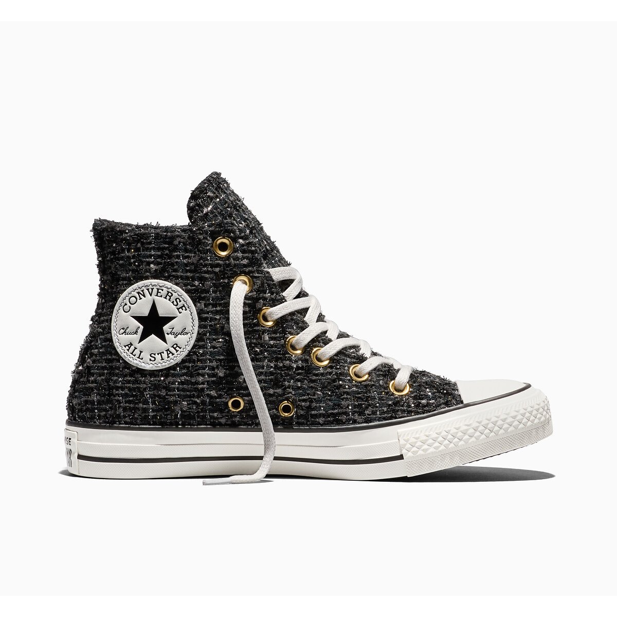 Baskets CHUCK TAYLOR ALL STAR HI TWEED noir, CONVERSE