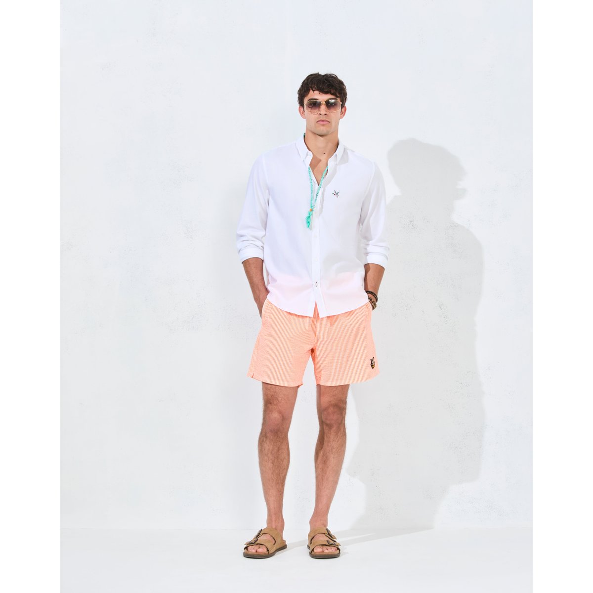 Chemise en coton OXFORD TOGS blanc, CHEVIGNON