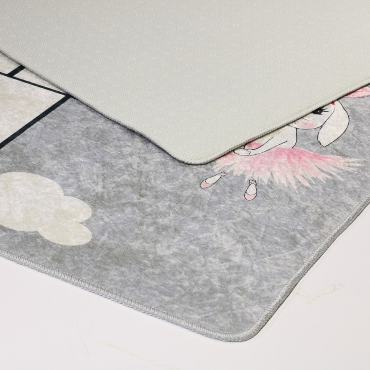 Tapis chambre enfant Marelle Gris gris, EDEN
