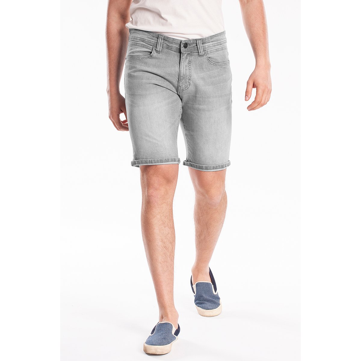 Bermuda denim stretch Fibreflex® CORGI gris, RICA LEWIS