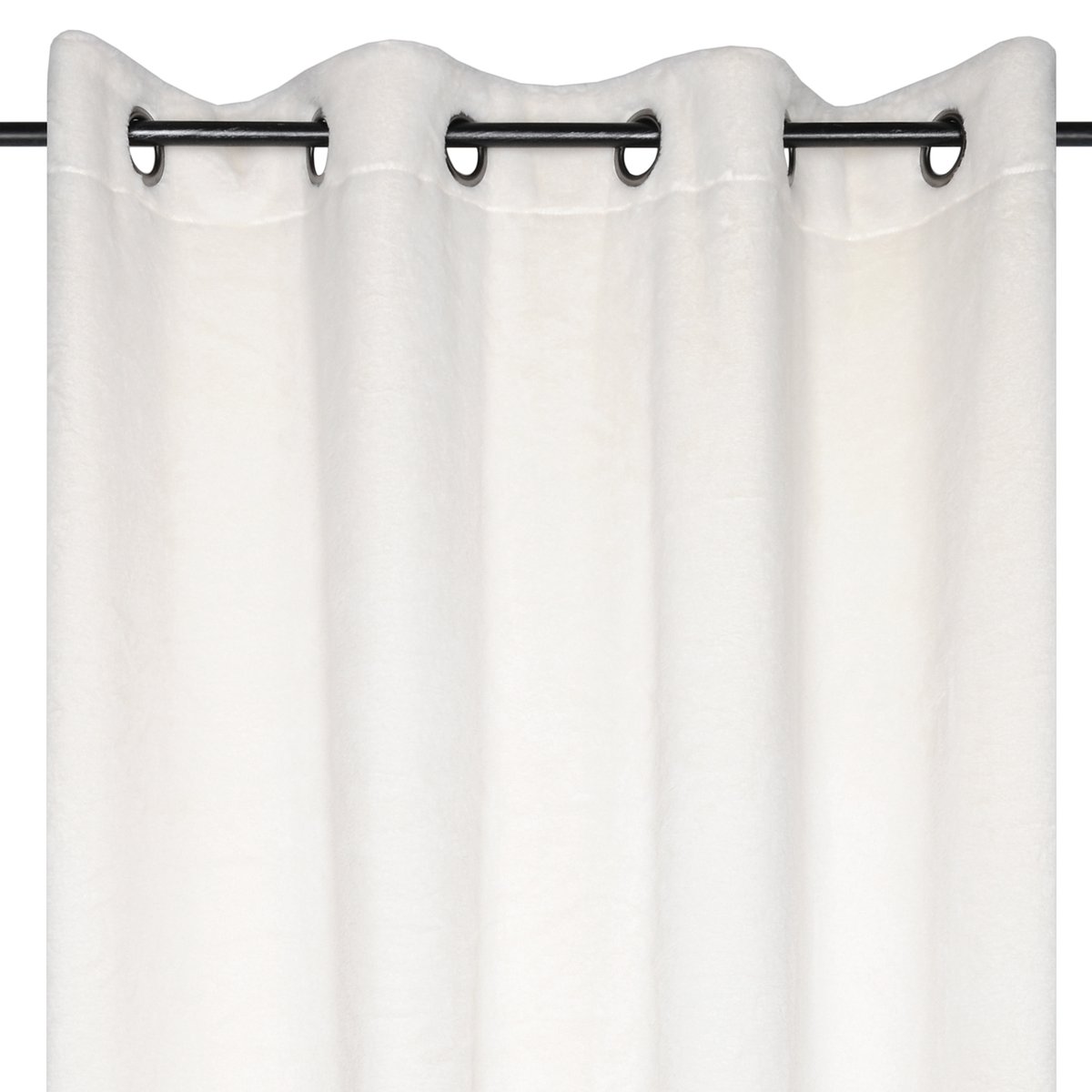 Rideau cocooning en imitation fourrure - QABANE blanc, LOVELY CASA