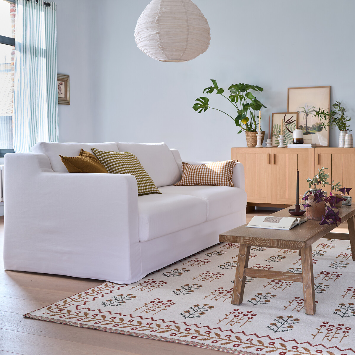 Robia 55cm Diameter Jute Canvas Globe Ceiling Light natural, LA REDOUTE INTERIEURS