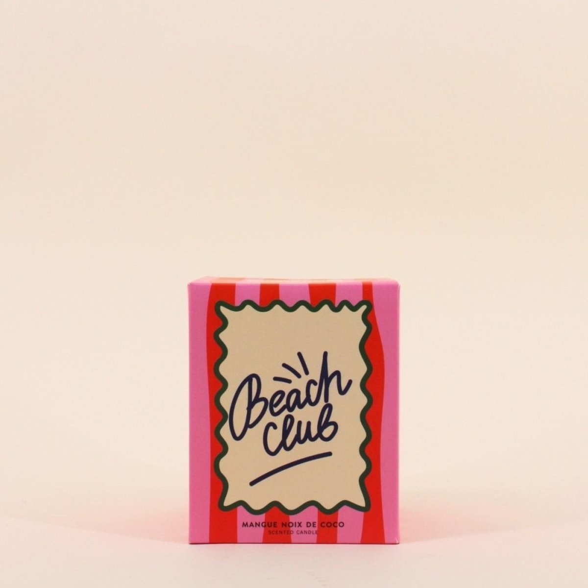 Bougie parfumée 510g "Beach club", boite cadeau rose, ORNAMI