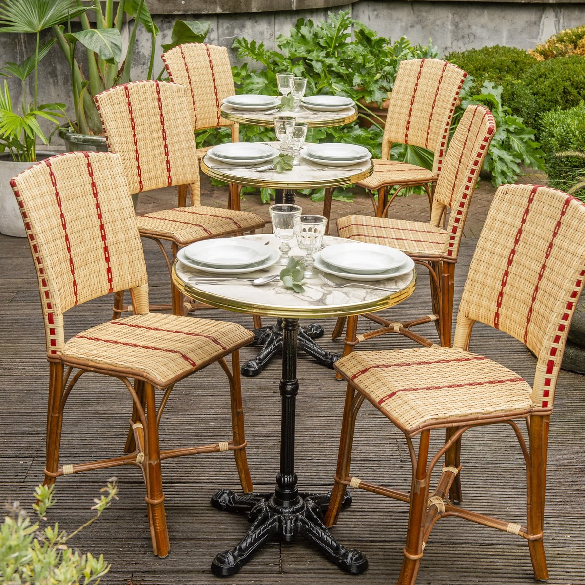 Chaise en rotin et résine BISTROT rotin foncé, KOK