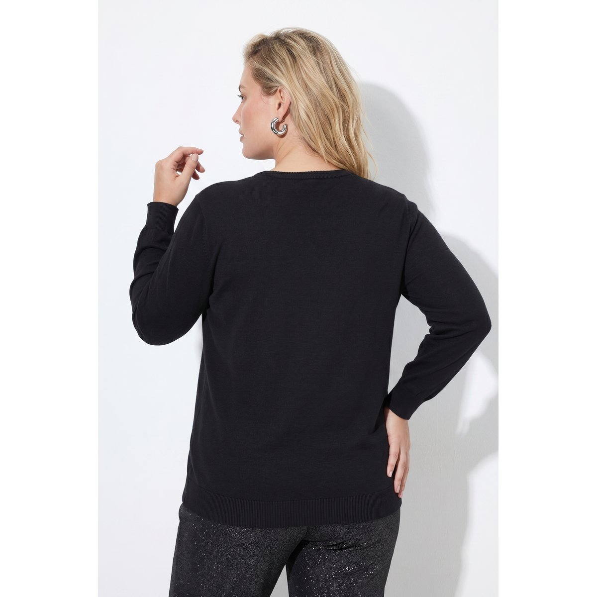 Pull de Noël, motif sucres d'orge noir, ULLA POPKEN