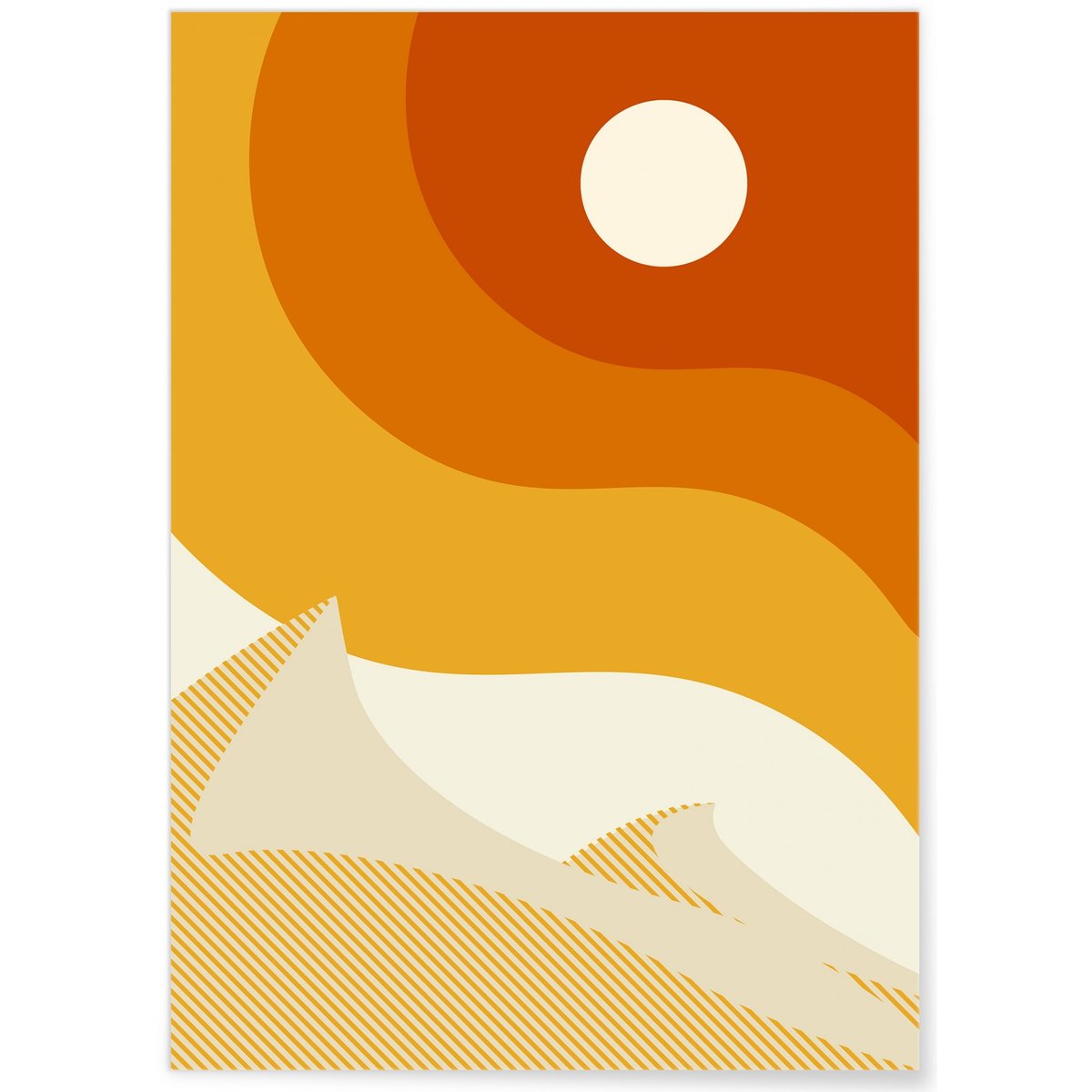 Affiche Abstract Landscape 7 blanc, L'AFFICHERIE