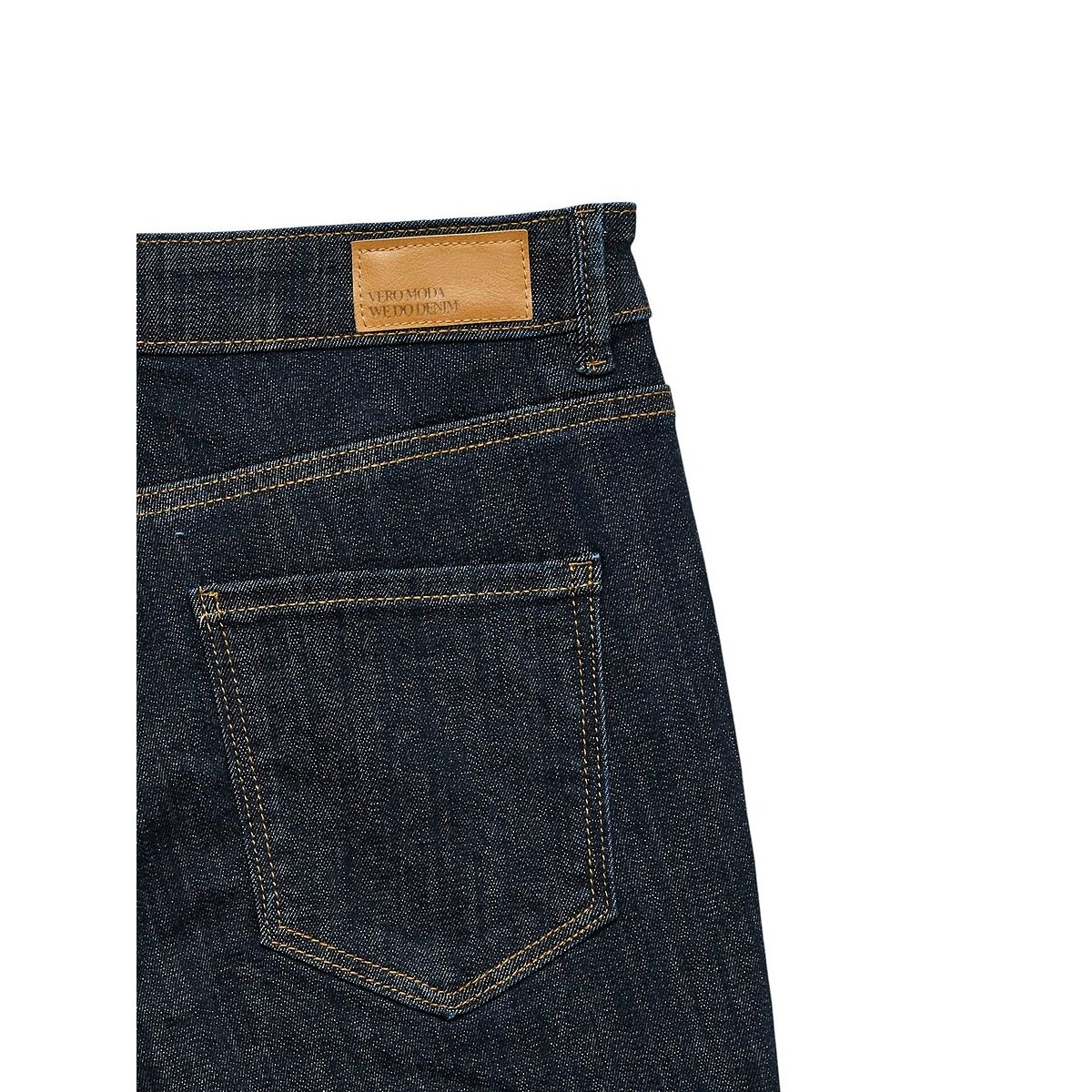 Mid Rise Flared Jeans dark blue , VERO MODA