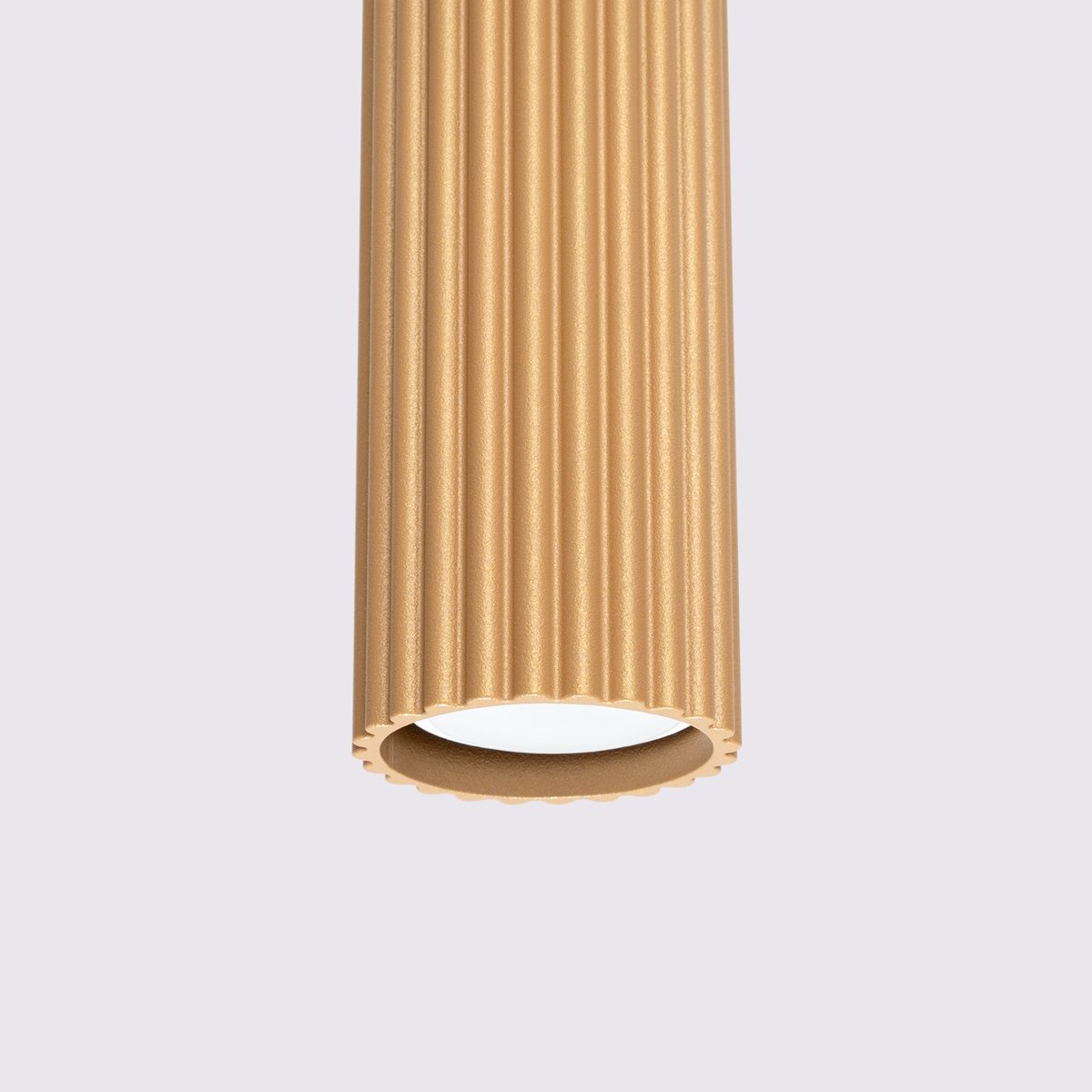 Suspension Aluminium Doré GU10 1 Karbon jaune, EDEN
