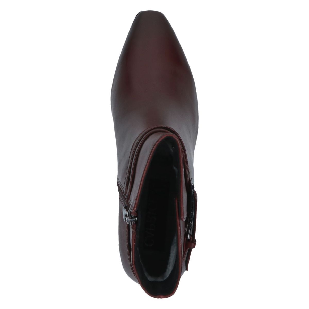 Bottine en cuir rouge merlot, CAPRICE