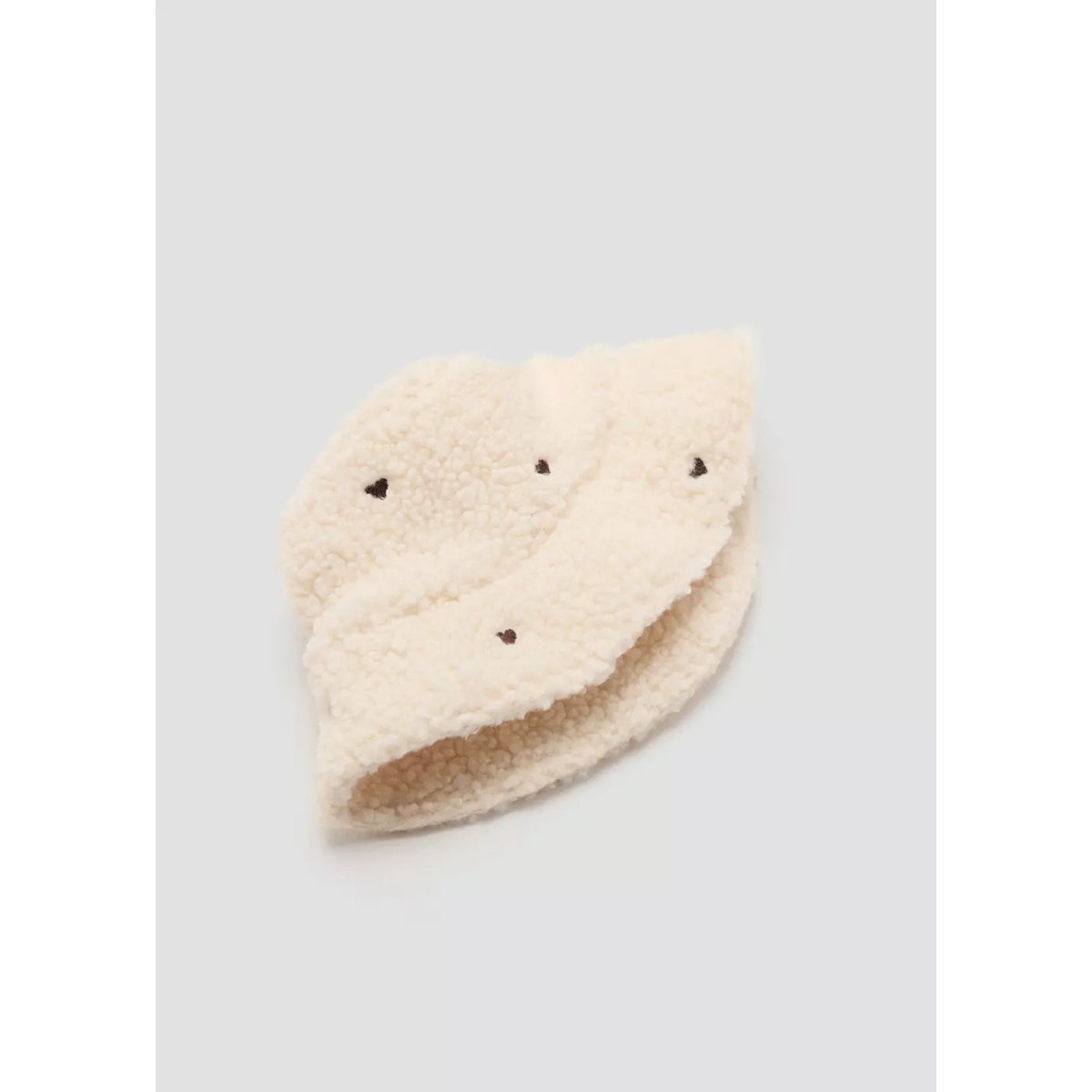 Bonnet effet mouton avec détails brodés écru, MANGO KIDS