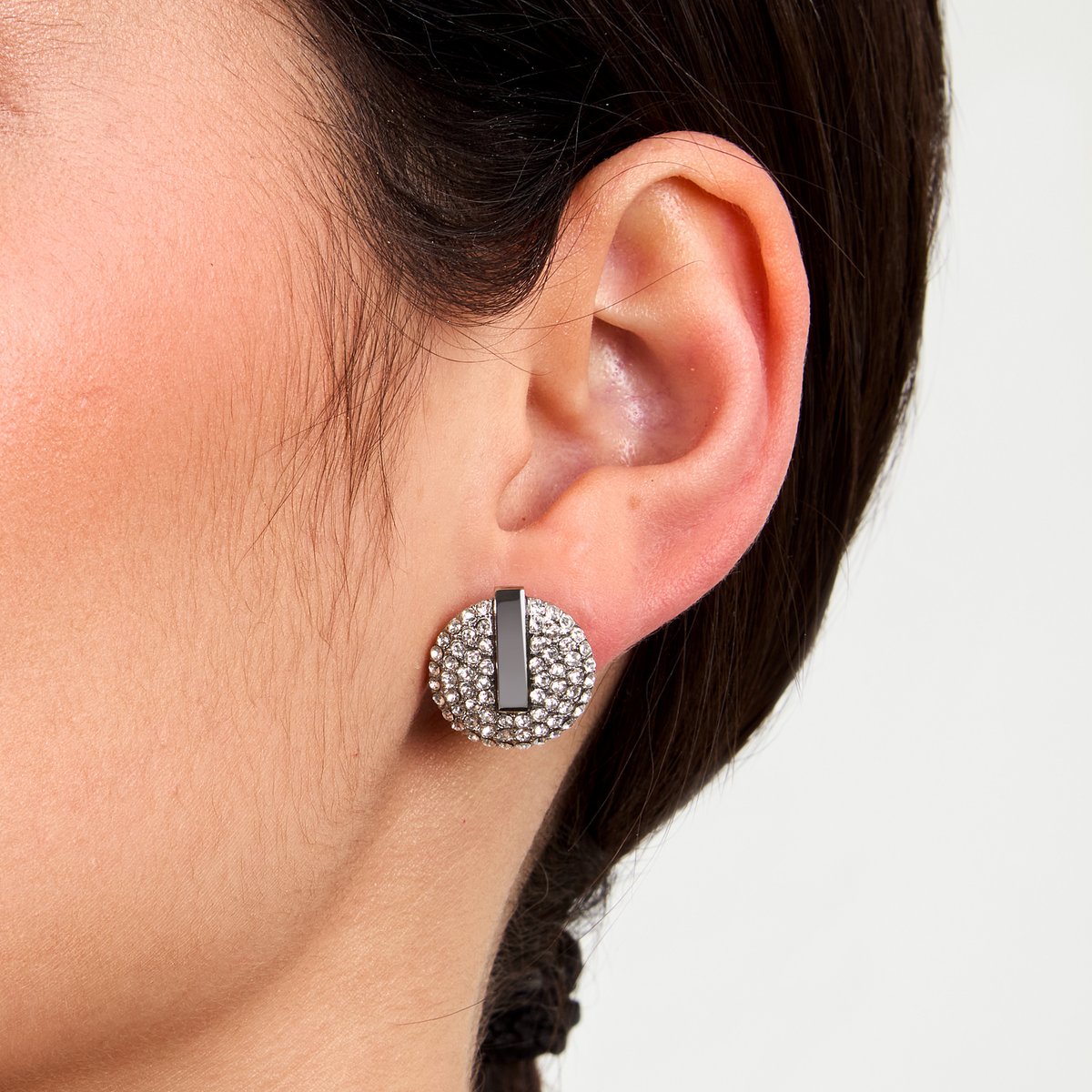 Boucles d'oreille T-ROUND acier inoxydable, TRUSSARDI