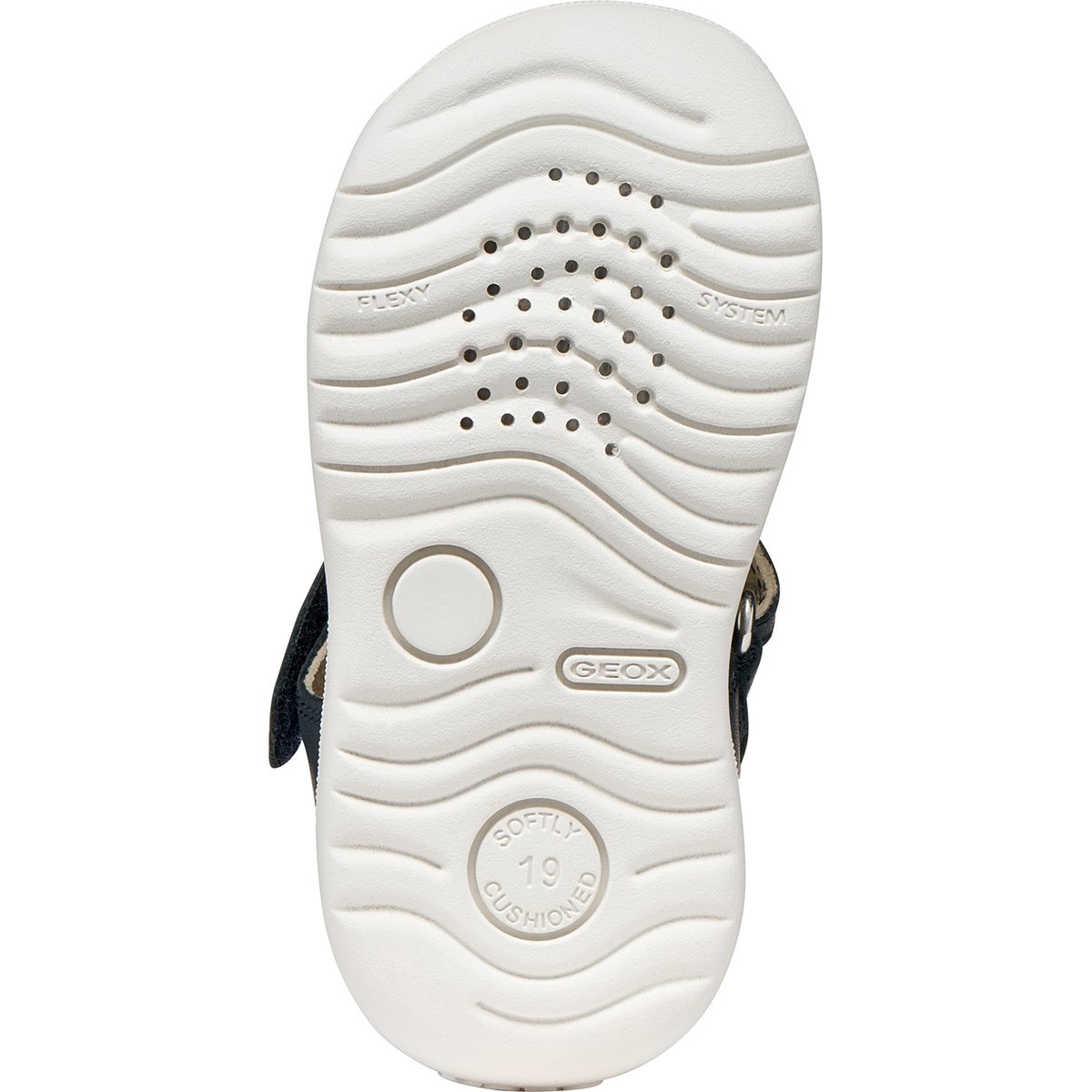 Sandales premiers pas Macchia bleu marine/jaune foncé, GEOX