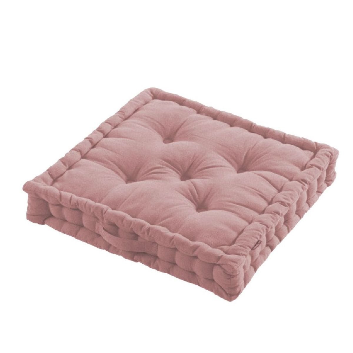 Coussin de sol uni gaze de coton INDIAN FLOWERS rose, TODAY