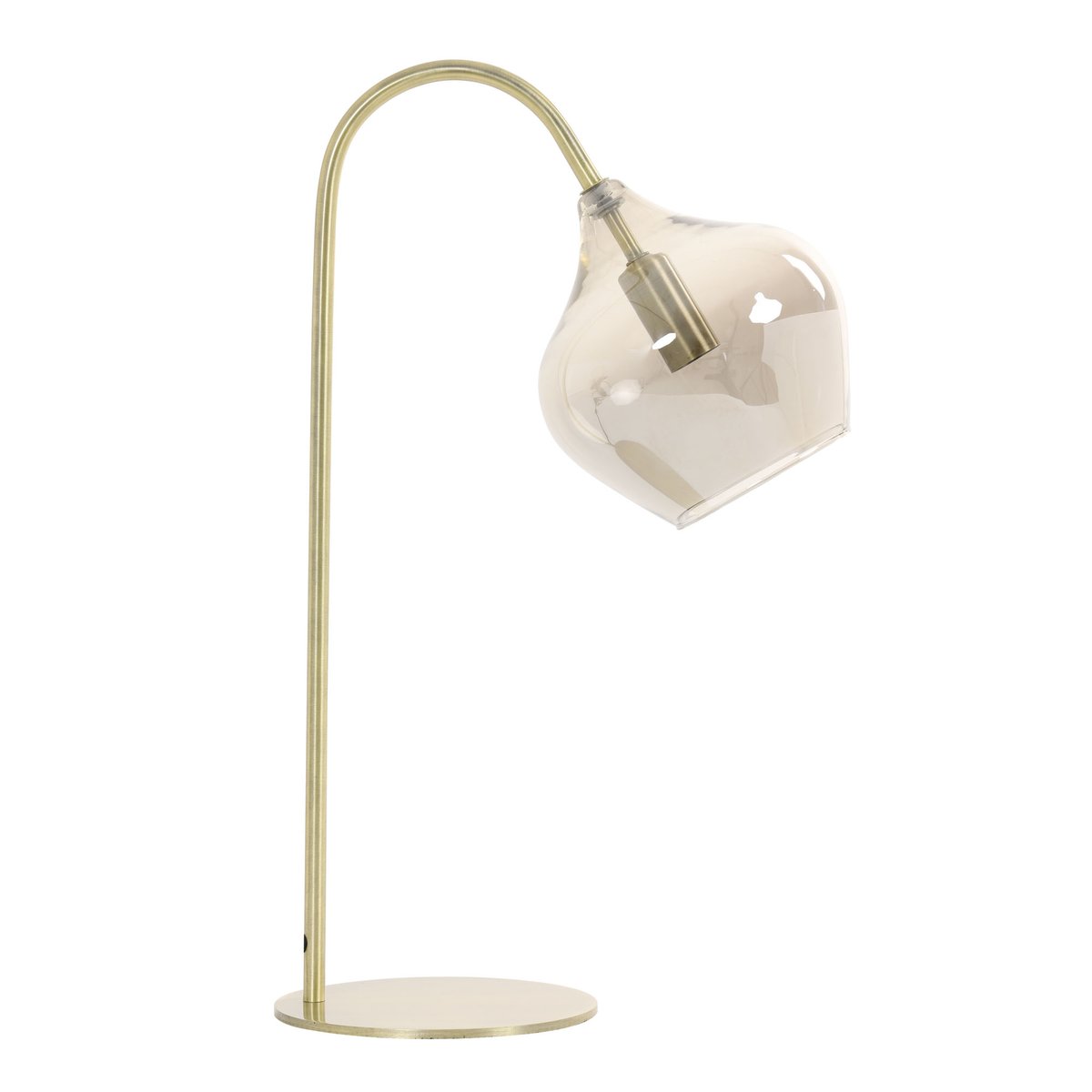 Lampe À Poser Verre RAKEL bronze antique, LIGHT & LIVING