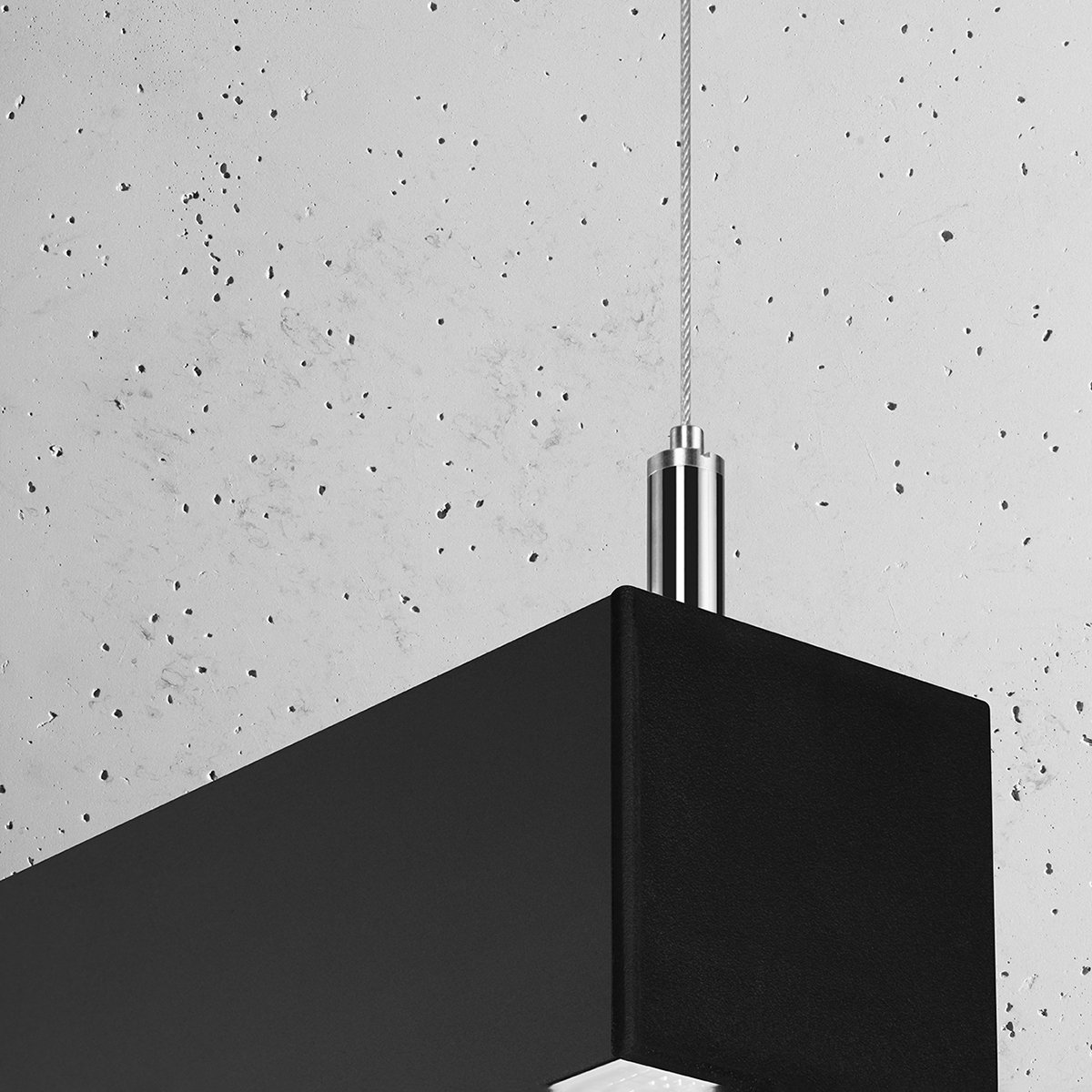 Suspension Aluminium Noir LED 1 Pinne noir, EDEN