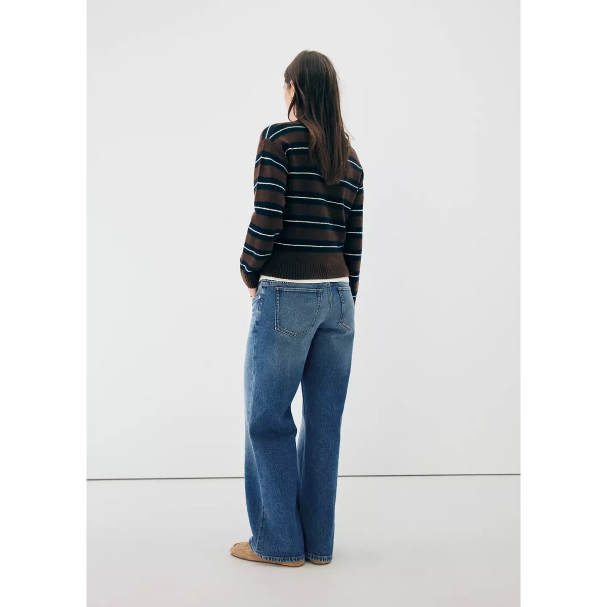 Jean de grossesse droit bleu foncé, MANGO