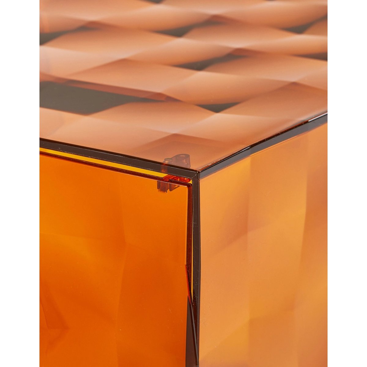 Table d'appoint en plastique avec porte OPTIC ambre, KARTELL
