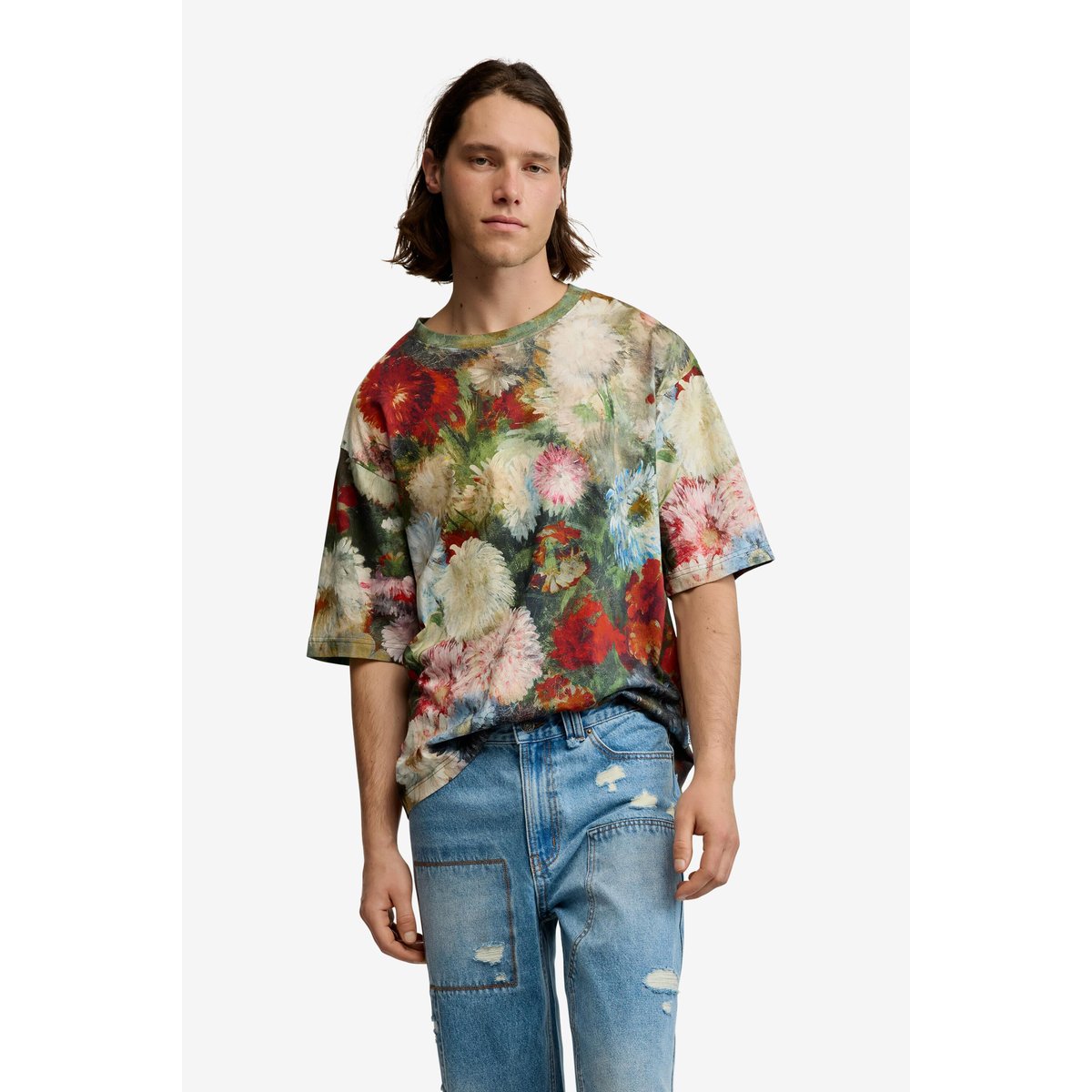 T-shirt à manches courtes jardin vert, DESIGUAL