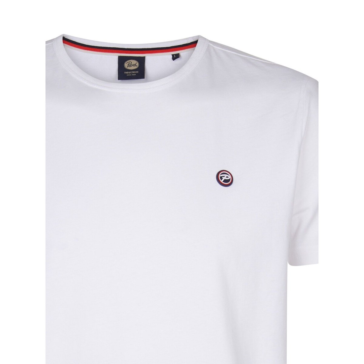 T-shirt met korte mouwen en logo wit, PETROL INDUSTRIES