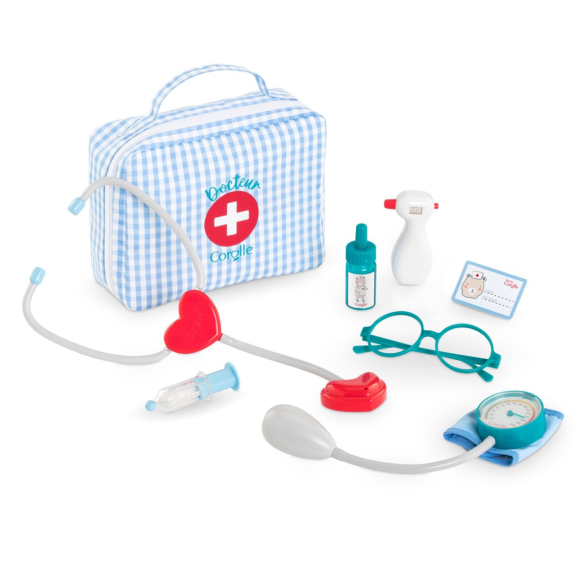 Ma Valise Docteur et Accessoires pour poupon bleu, COROLLE