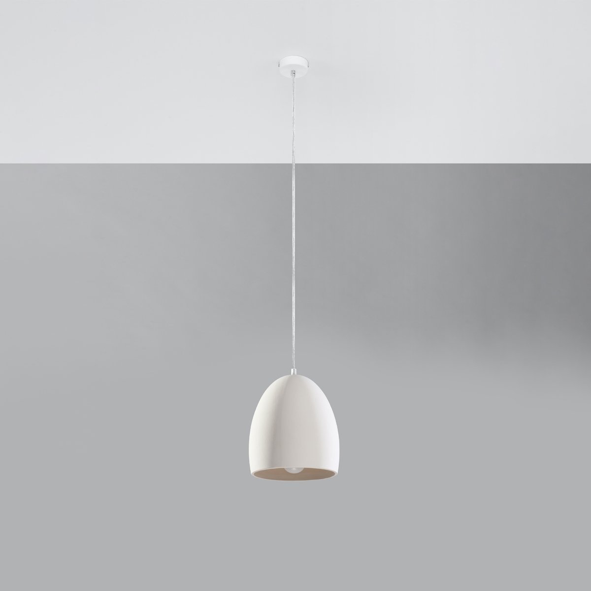 Suspension Céramique Blanc E27 1 Flawiusz blanc, EDEN