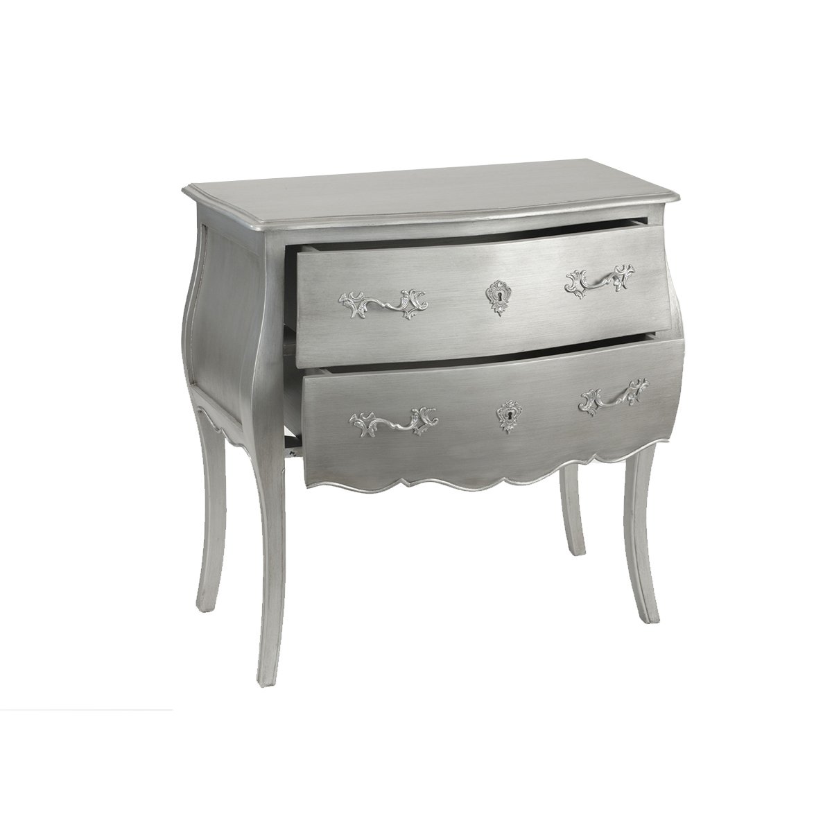 Commode Murano Céleste 2 Tiroirs silver, AMADEUS