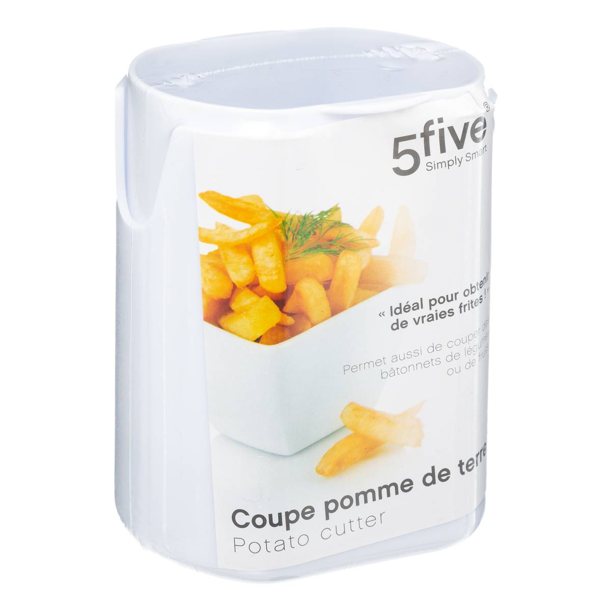 Coupe-frites lame en acier inoxydable ESSENTIELS blanc, 5FIVE SIMPLY SMART