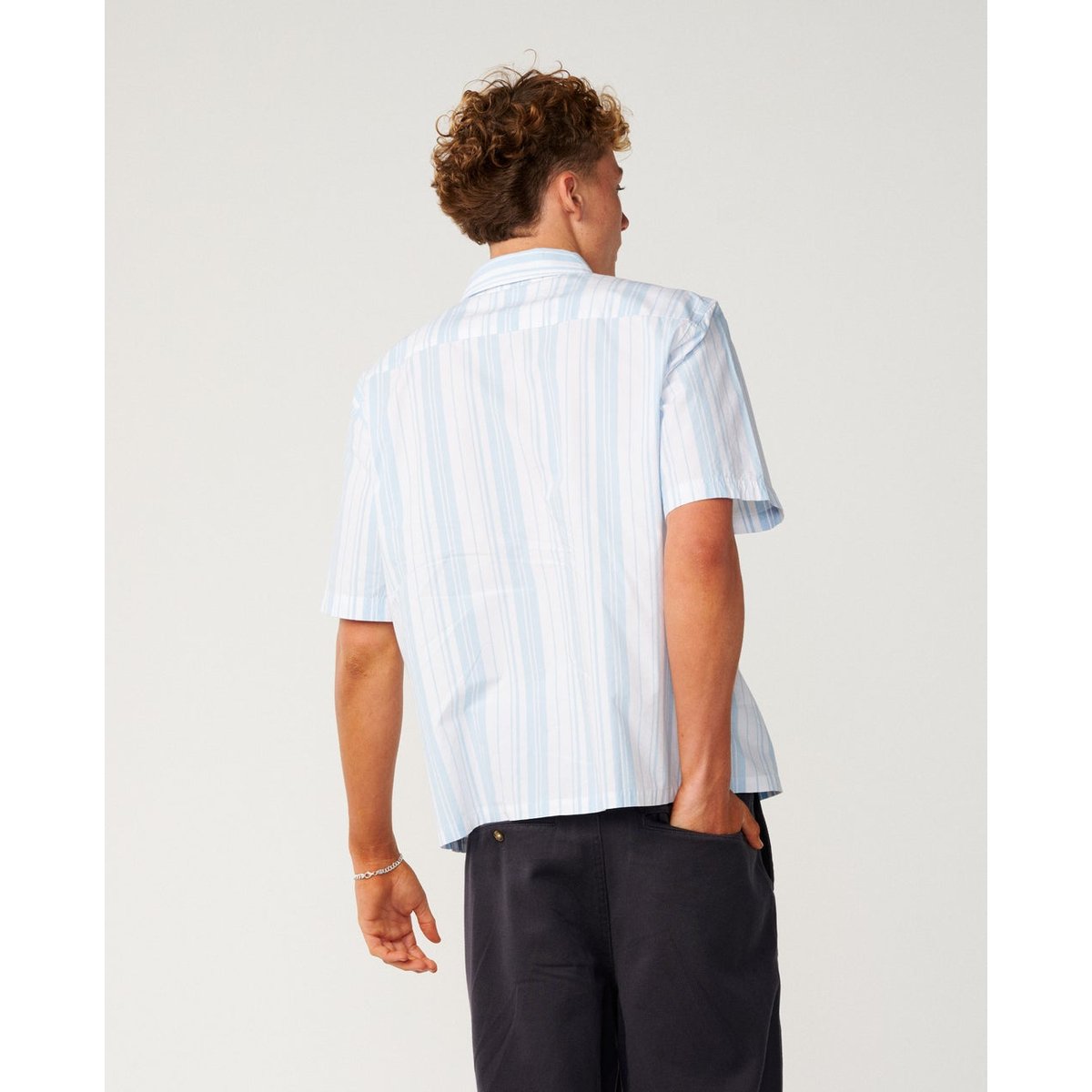 Chemise à manches courtes Disorder white/blue, RIP CURL