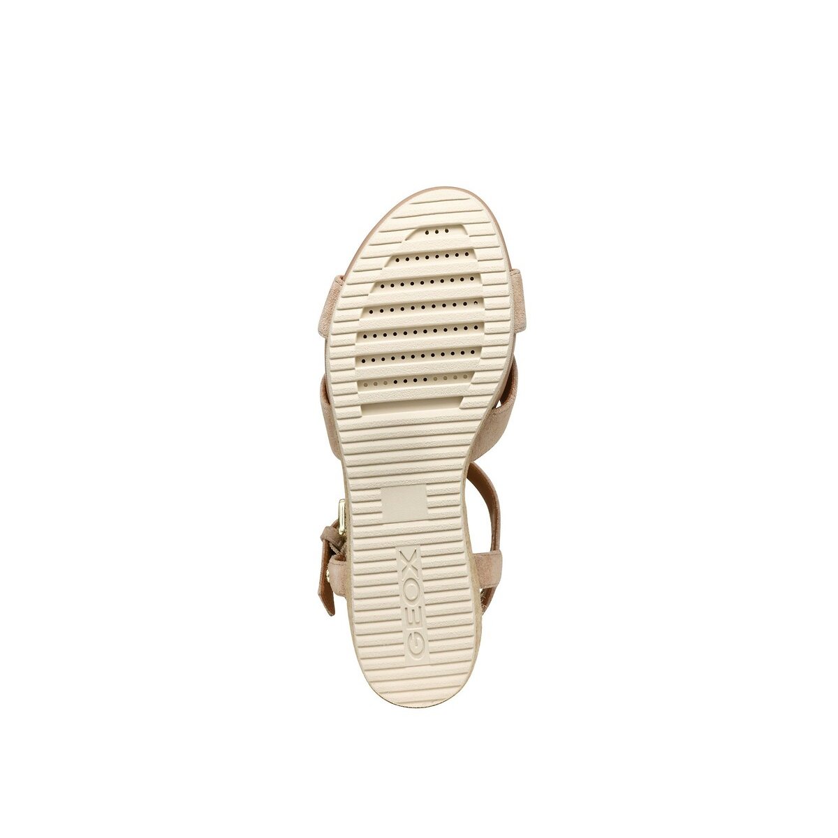 Sandales compensées Ischia Corda, cuir nude, GEOX