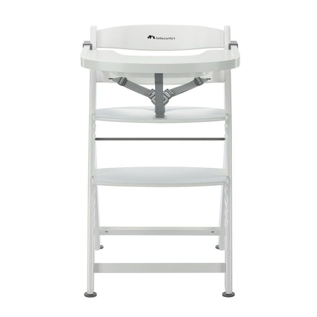 Chaise Haute Bébé En Bois Avec Coussin Timba white, BEBECONFORT