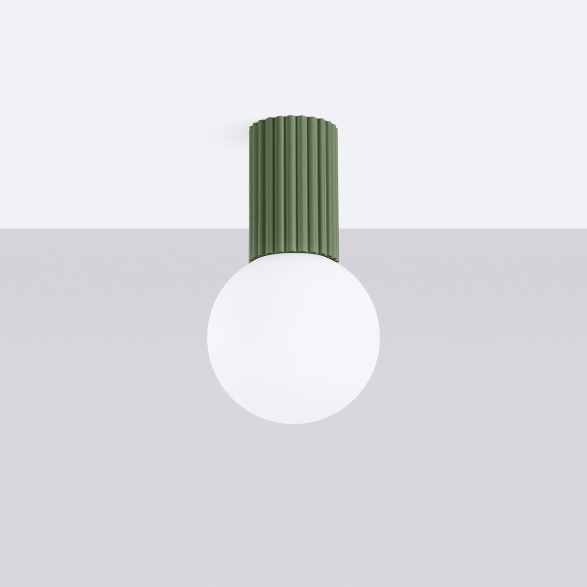 Plafonnier Aluminium Vert Olive G9 1 Halo vert, EDEN