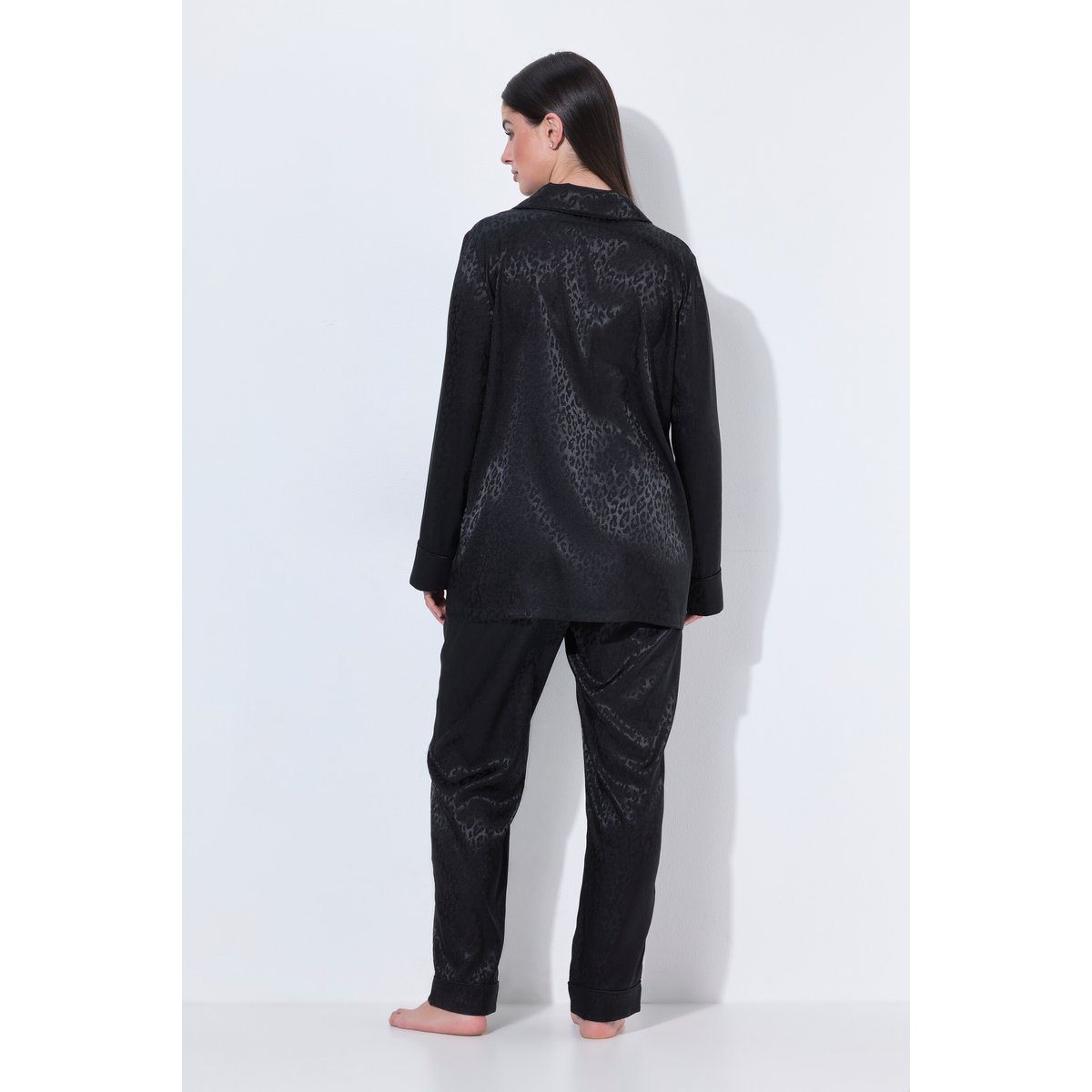 Pyjama TruYou, motif léopard noir, ULLA POPKEN
