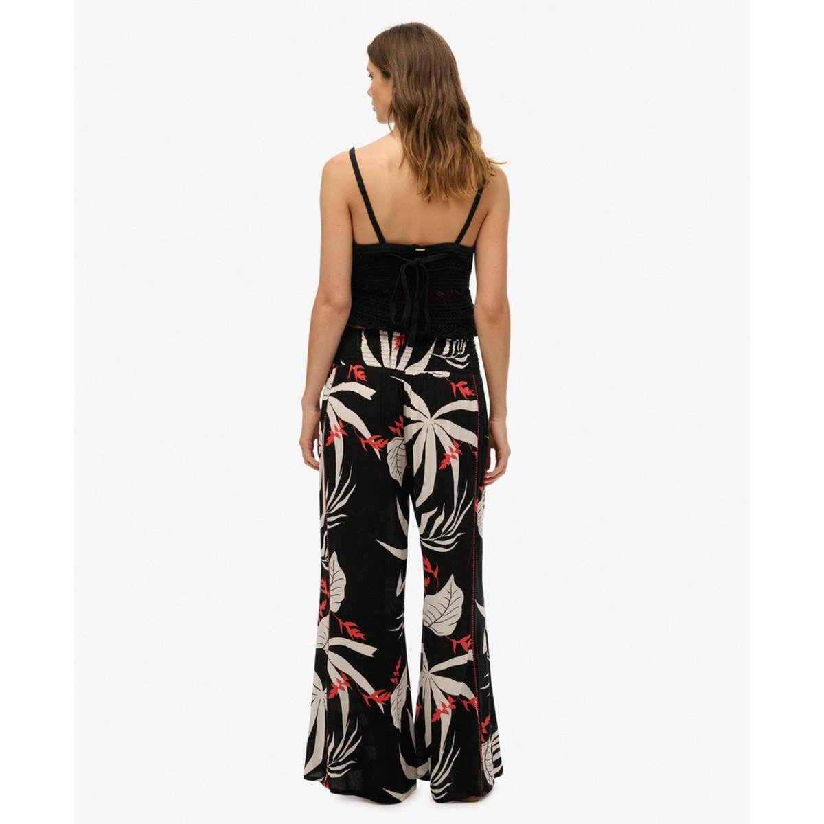 Pantalon de plage jungle noir, SUPERDRY