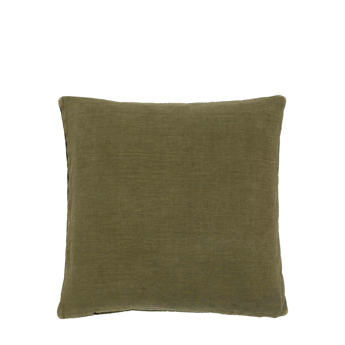Cotton Velvet Quilted Cushion olive, ÉDITÉ