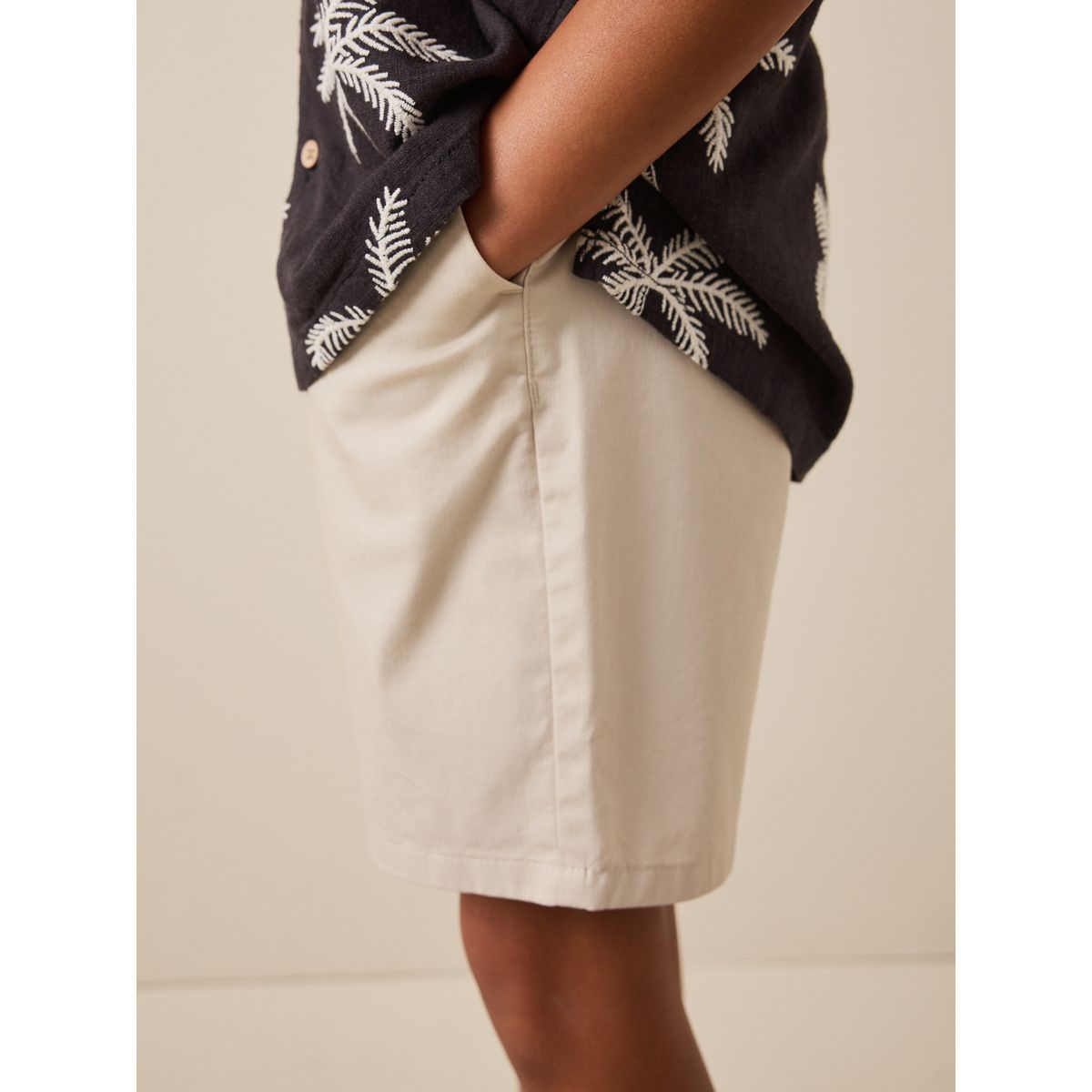 Short chino léger naturel, NEXT