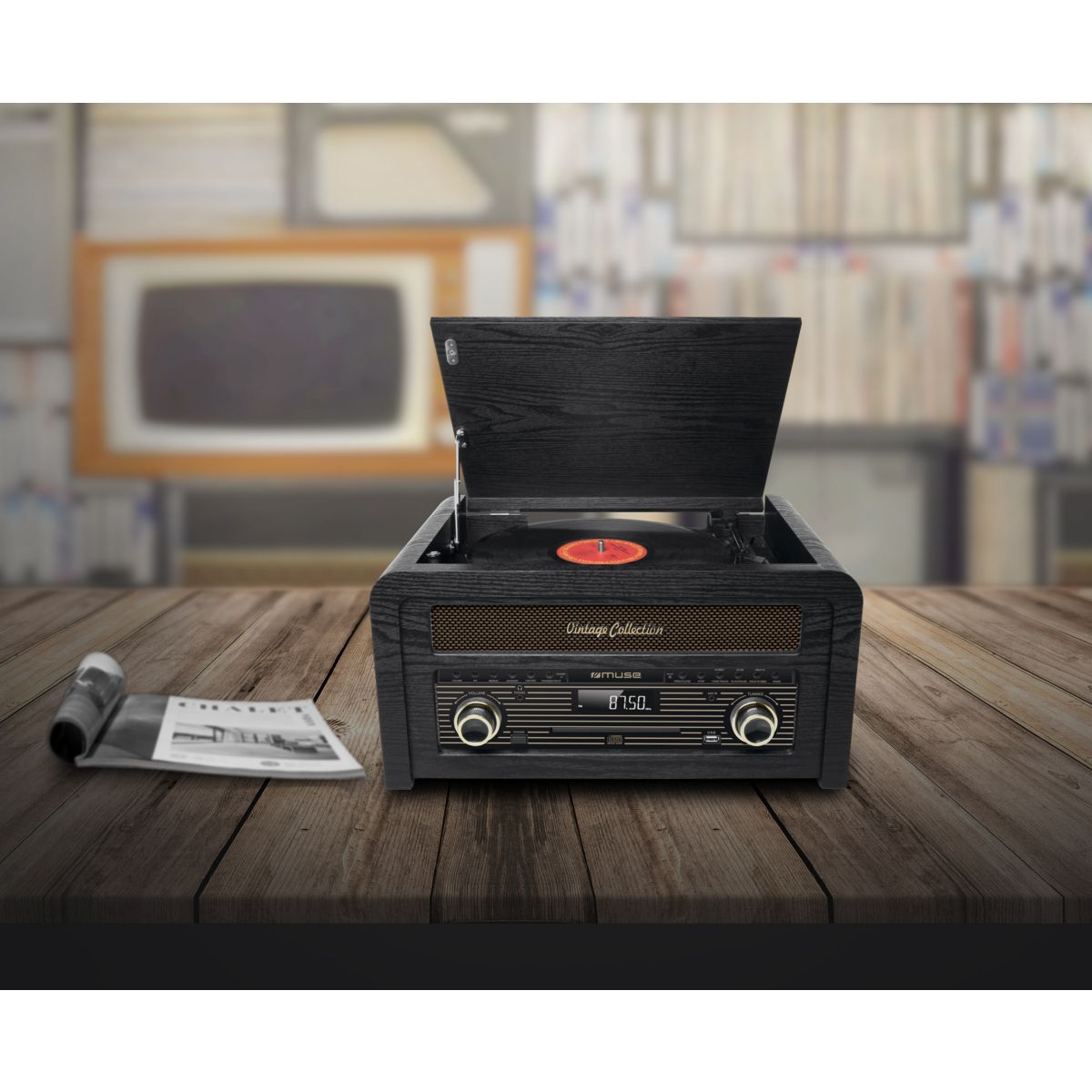Platine vinyle MT-115 W noir, MUSE