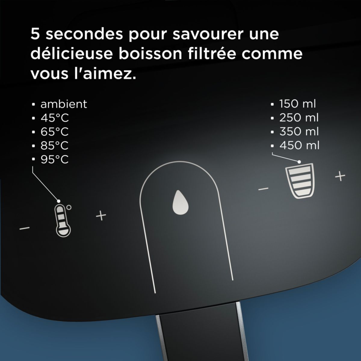 Fontaine à eau CUBE (4.0 L) technologie UV-C & filtre à eau MAXTRA PRO Expert anti-tartre couleur unique, BRITA