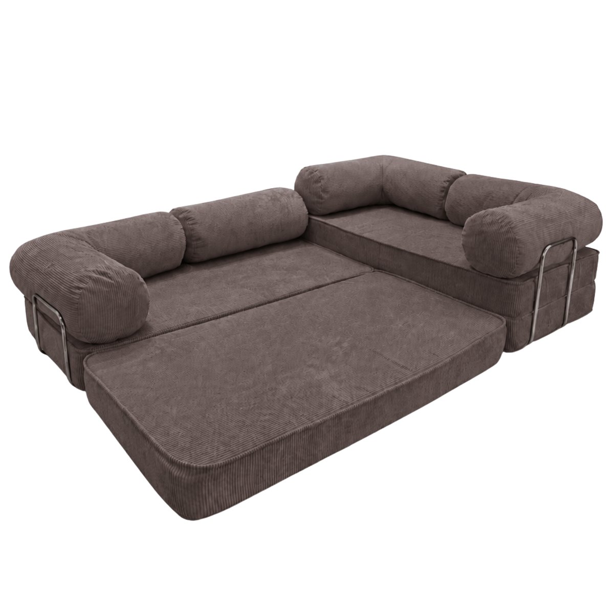 Canapé angle modulable velours côtelé SURB crème, MEOW BABY