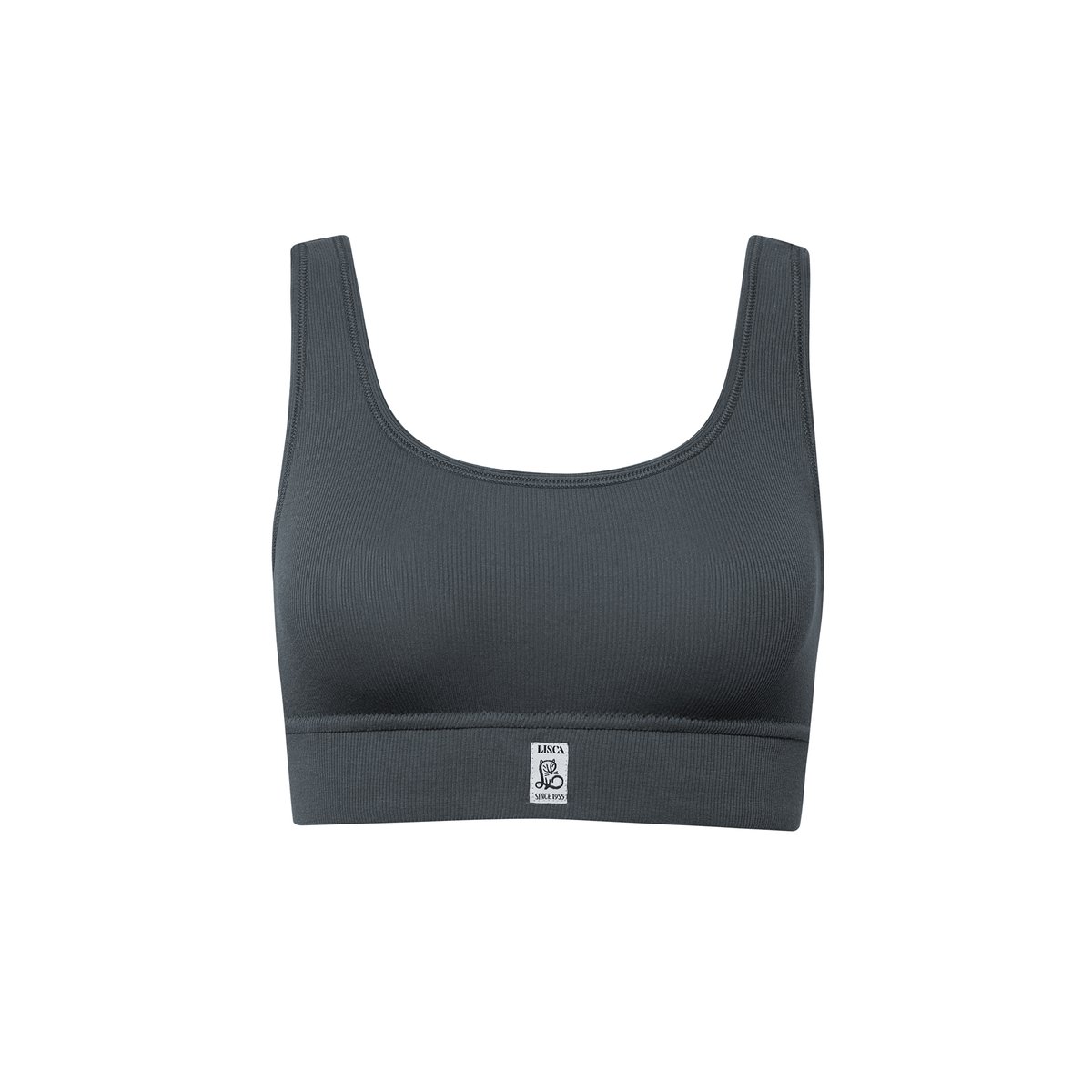 Soutien-gorge top brassière sans armatures FREEDOM gris, LISCA