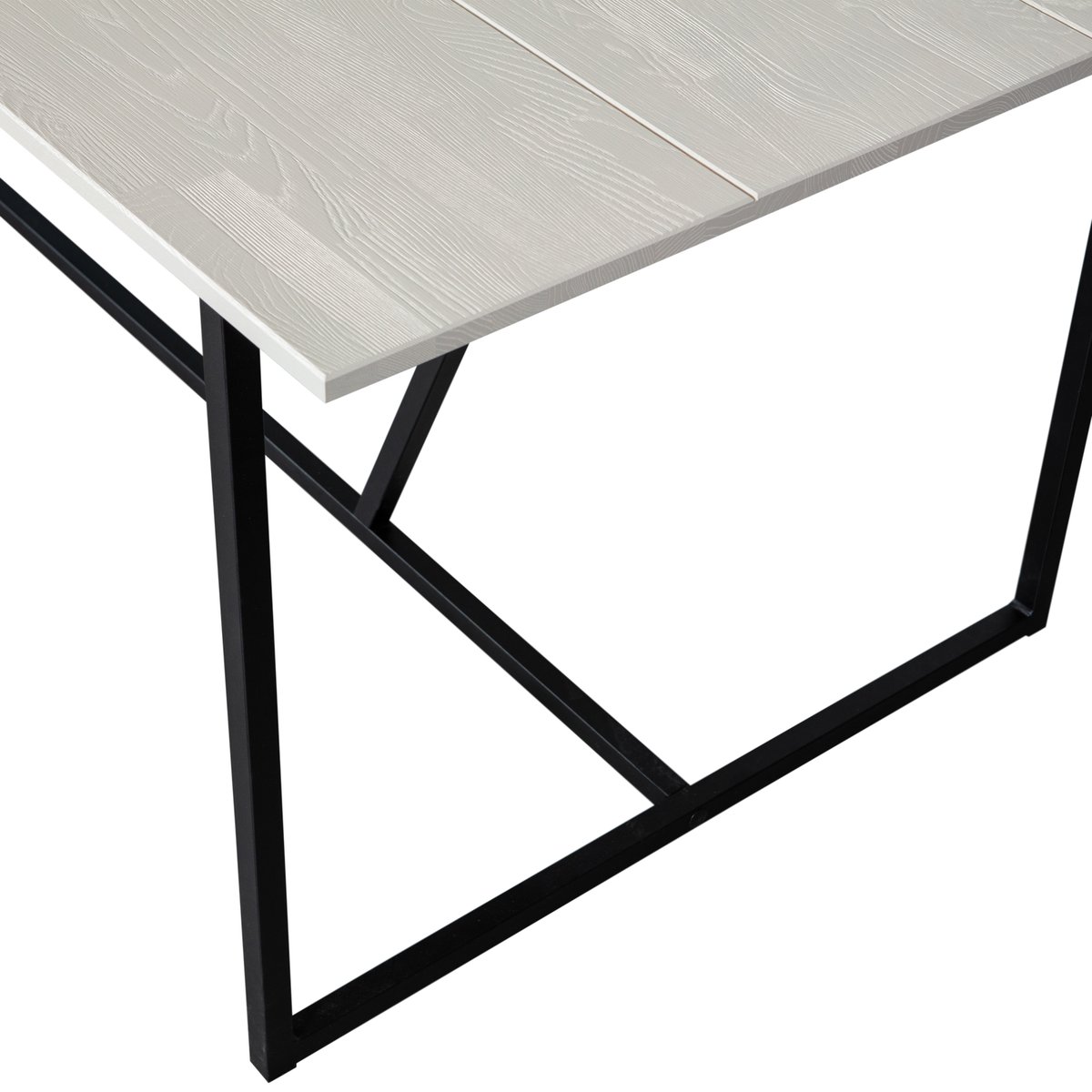 Table à manger en frêne 6 personnes SILAS beige, WOOOD