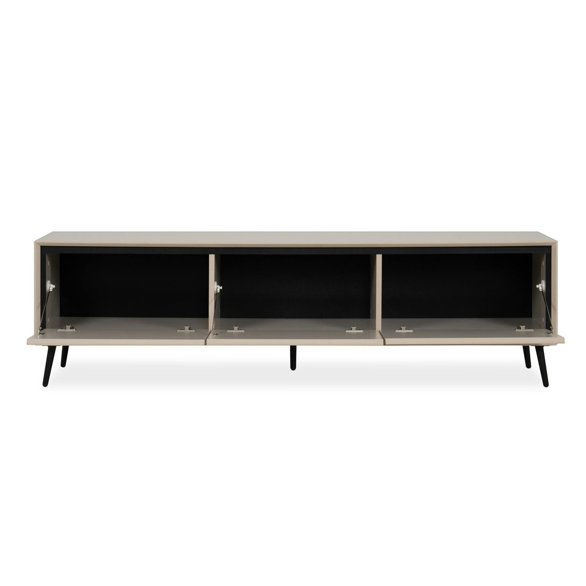 Meuble TV taupe 3 portes abattantes AVIO beige, PIER IMPORT